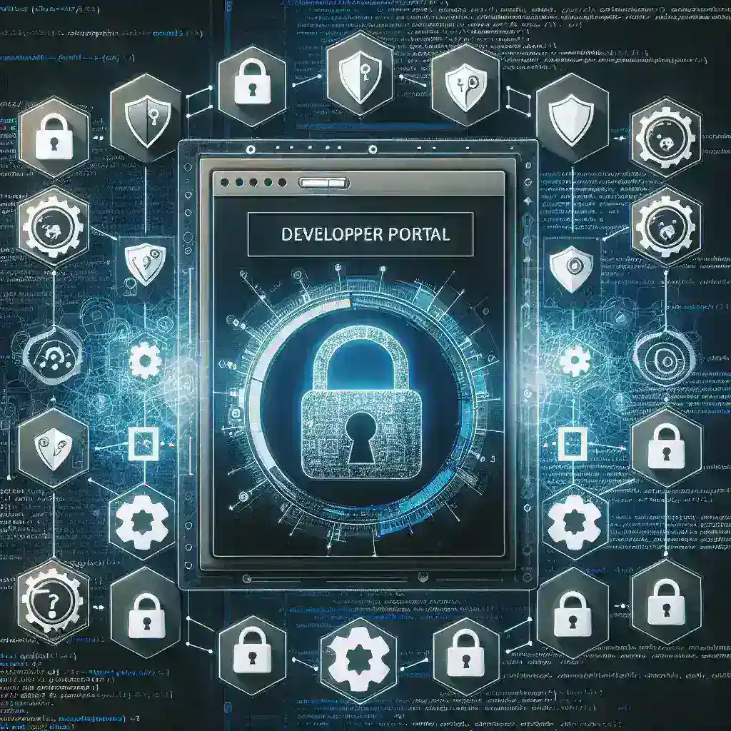 Alt text: "Developers collaborating on a secure internal developer portal platform, showcasing modern tools and technology that enhance trust and efficiency in software development."