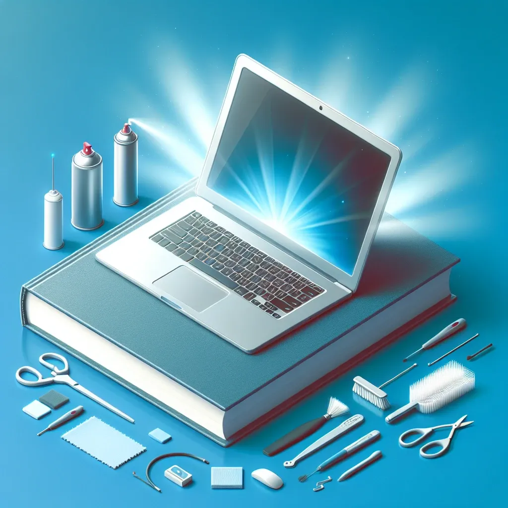 "Person cleaning a computer keyboard with a microfiber cloth, demonstrating safe cleaning practices for electronic devices as part of a guide on maintaining your computer."